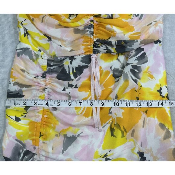 Alice McCall Soiree Saffron Floral Asymmetrical Midi Dress Women’s 6 EUC - Picture 9 of 9